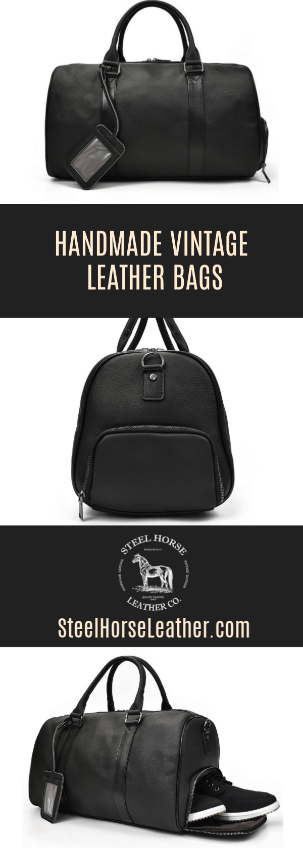 Steel Horse Leather Endre Weekender Leather Duffle — Steel Horse Leather