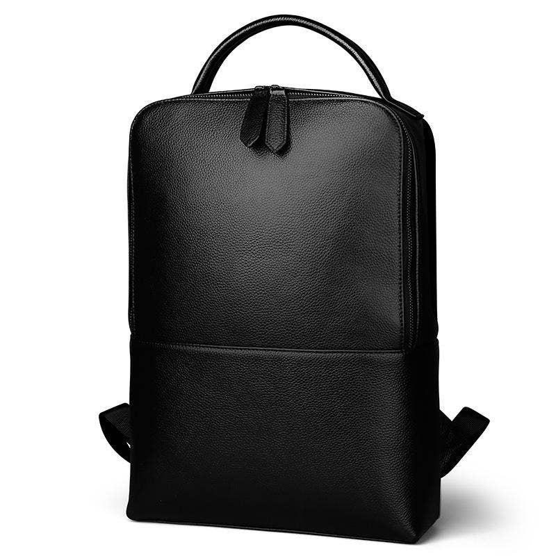 Steel Horse Leather Skald Black Pebbled Leather Backpack — Steel Horse Leather