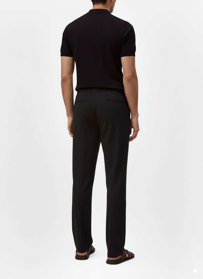 Hawk's Bay Linen Blend Pant — Onyx