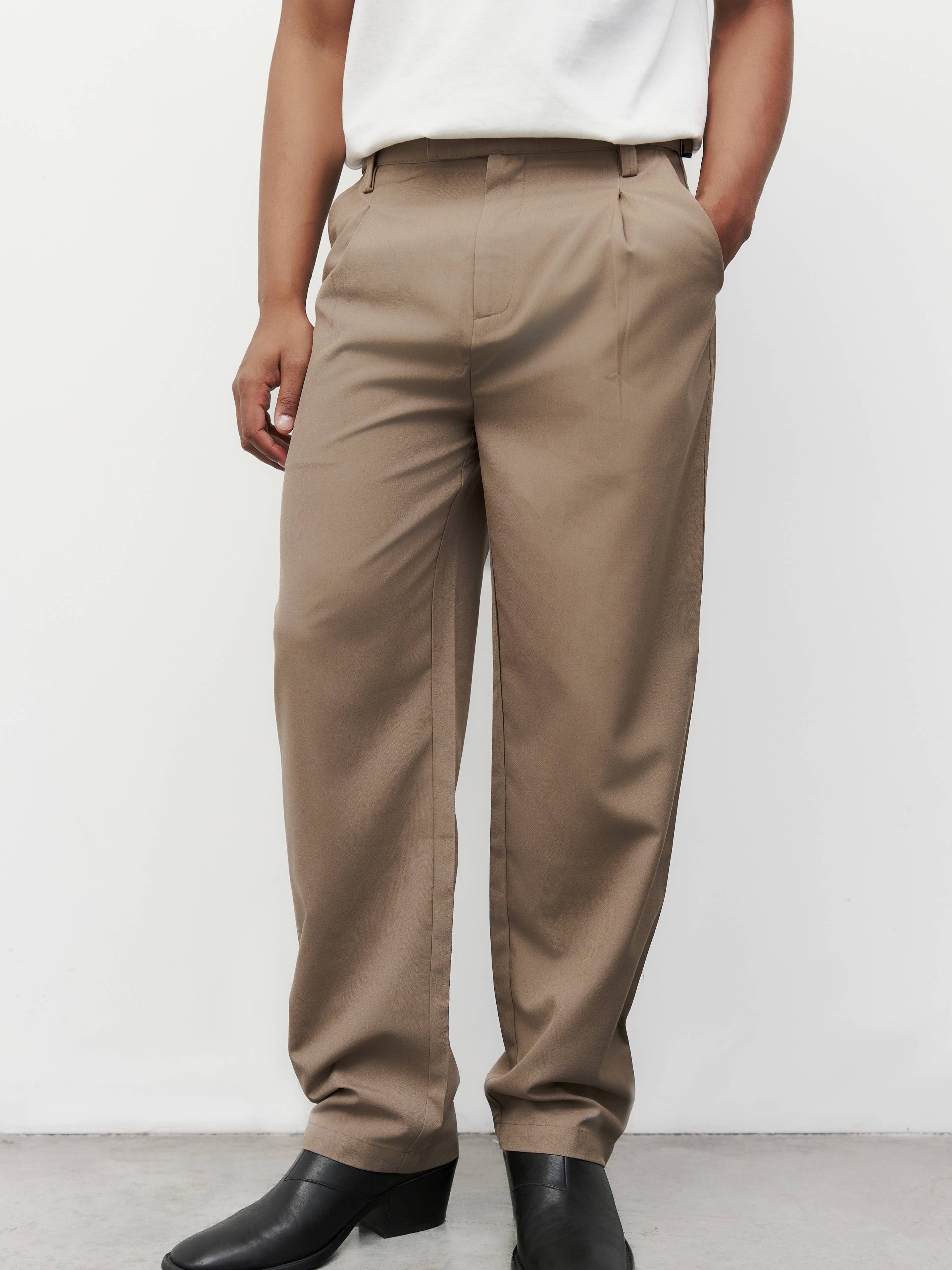 Common Market The William Pants | Adjustable Waist Belt Trousers - Mocha — view 4 of 19