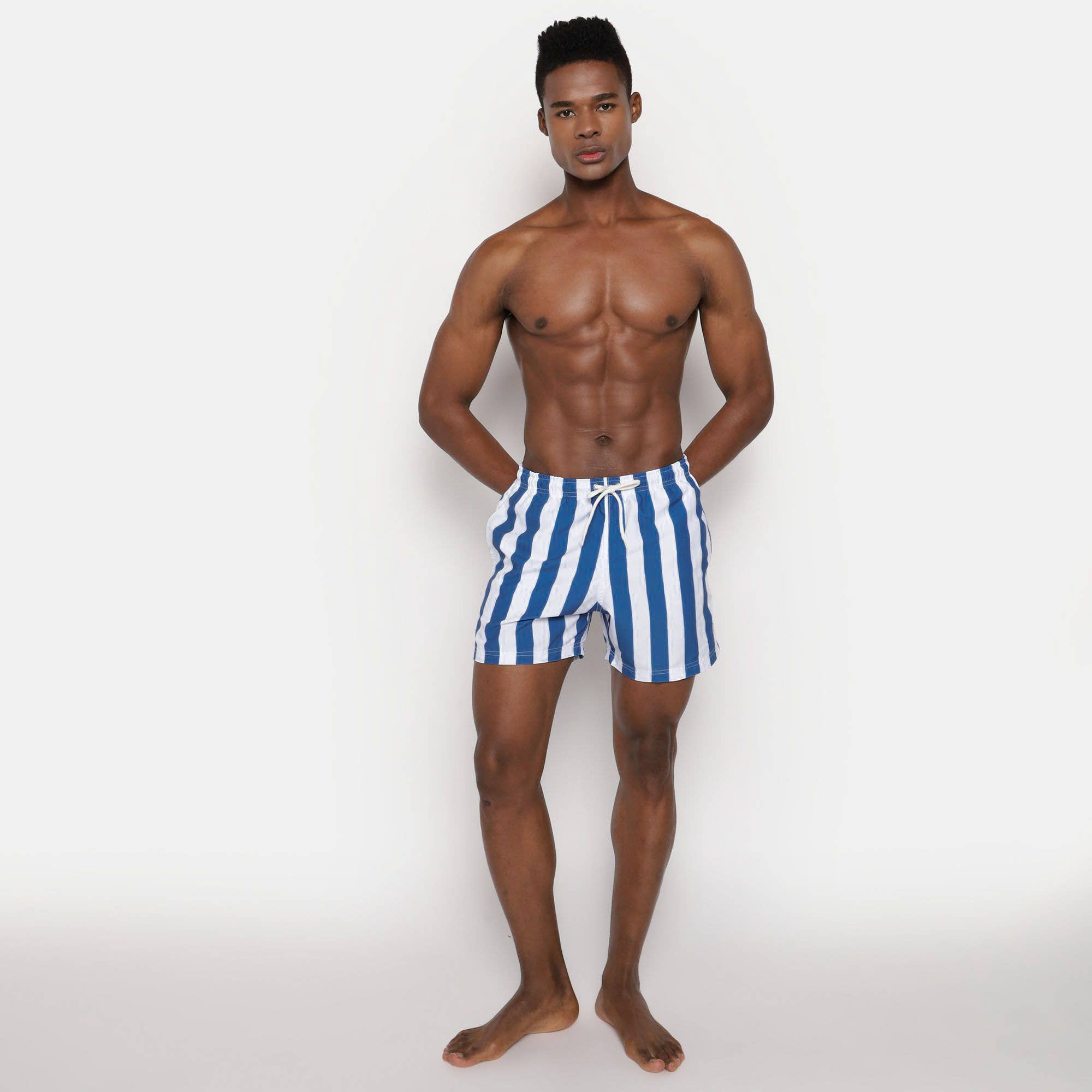 Palmees Blue Stripes Swim Short - Blue — Palmees — view 4 of 5