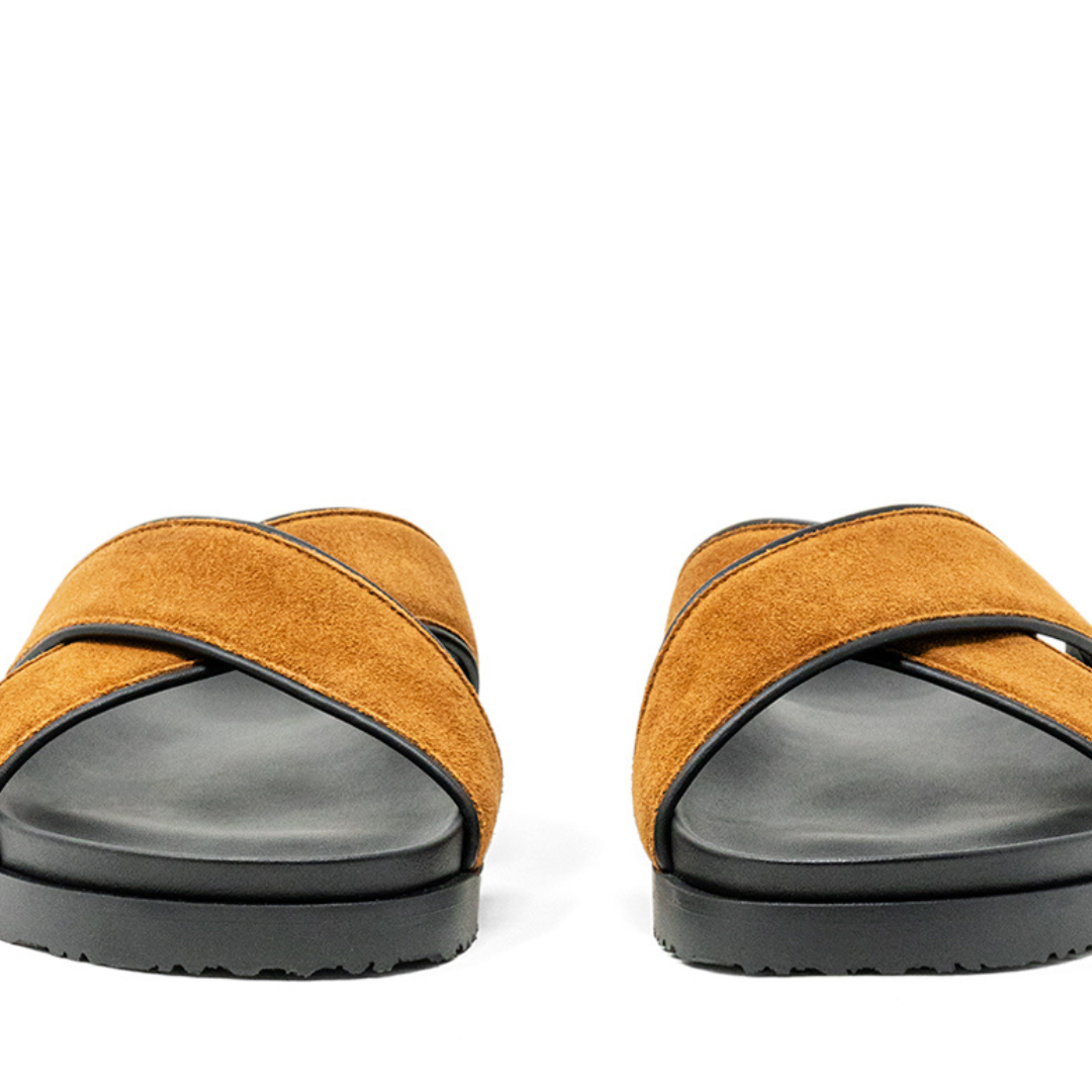 Del Toro Tan Amalfi Crossover Sandal