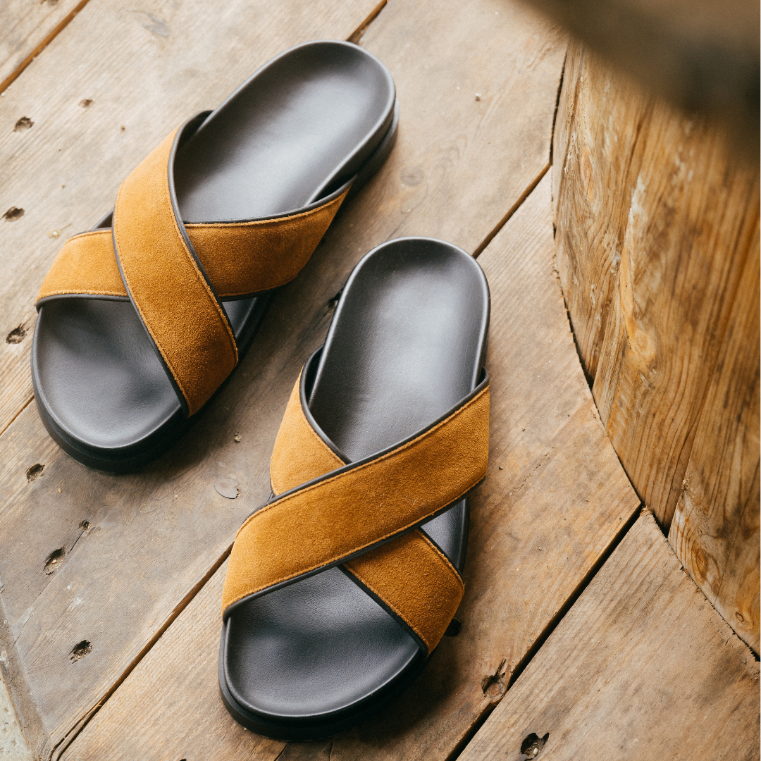 Del Toro Tan Amalfi Crossover Sandal