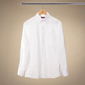 Button Down Shirt in Solid Panna White — front product view