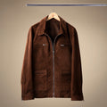 Cafe Racer Jacket - Brown Suede — Del Toro Shoes