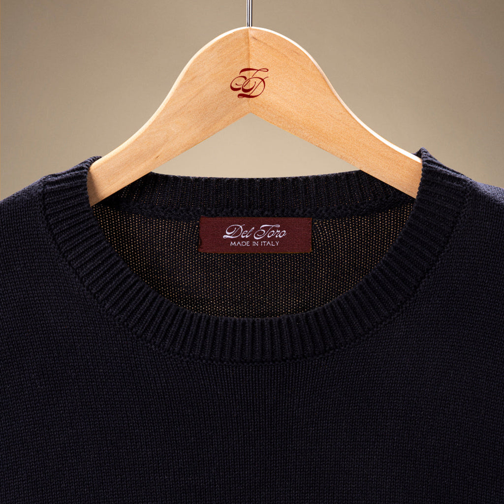 Classic Crewneck Sweater - Navy — Del Toro Shoes