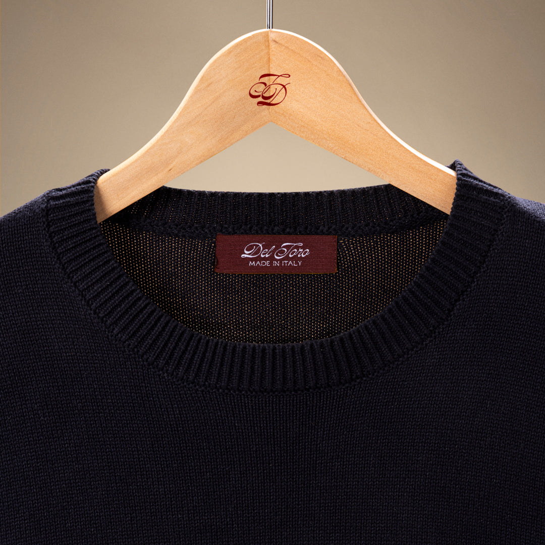 Classic Crewneck Sweater - Navy — Del Toro Shoes