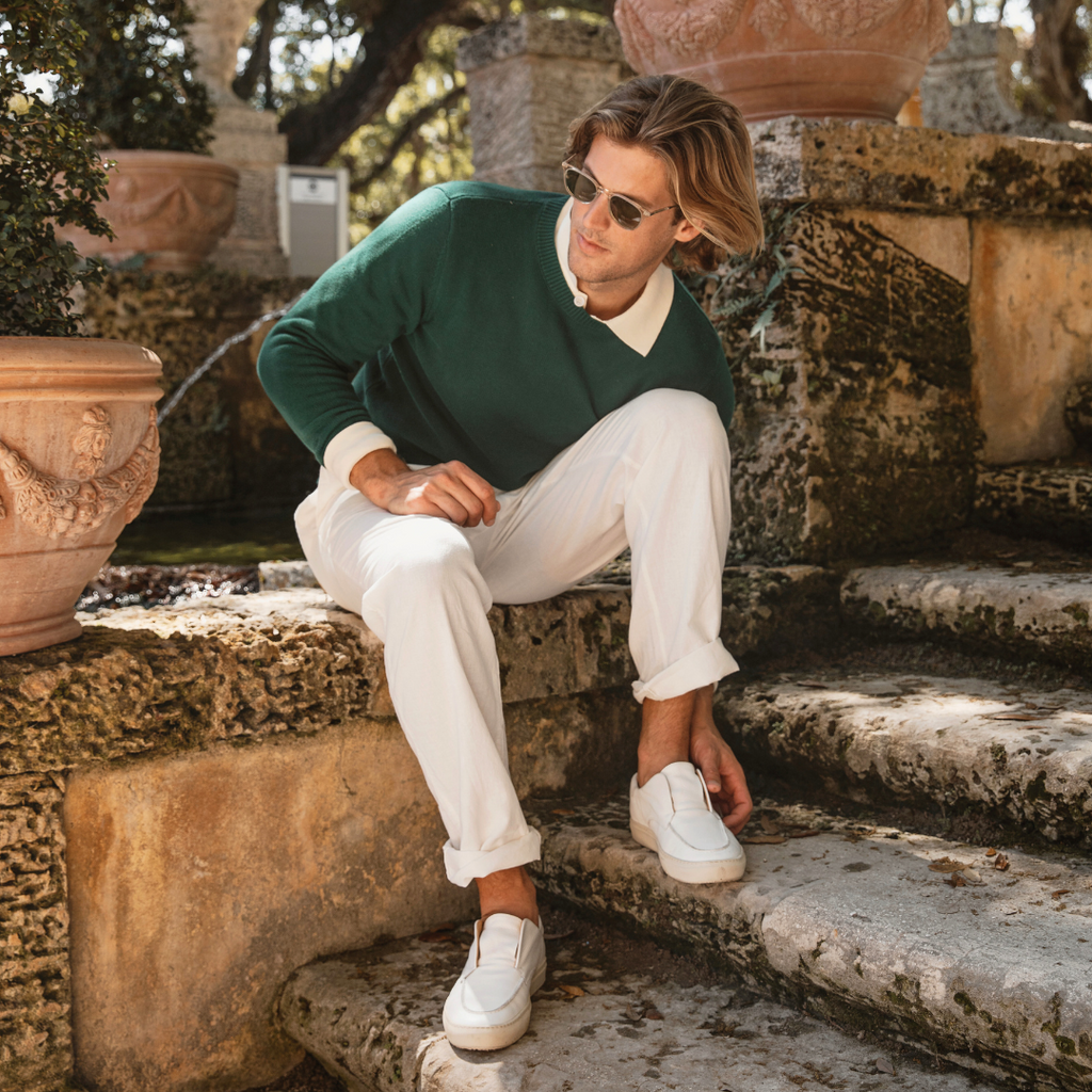Classic Crewneck Sweater - Forest Green — Del Toro Shoes