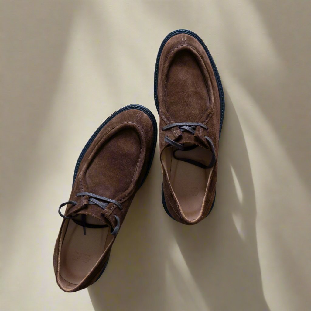 Chestnut Suede Tuscan Moc Boot — Del Toro Shoes