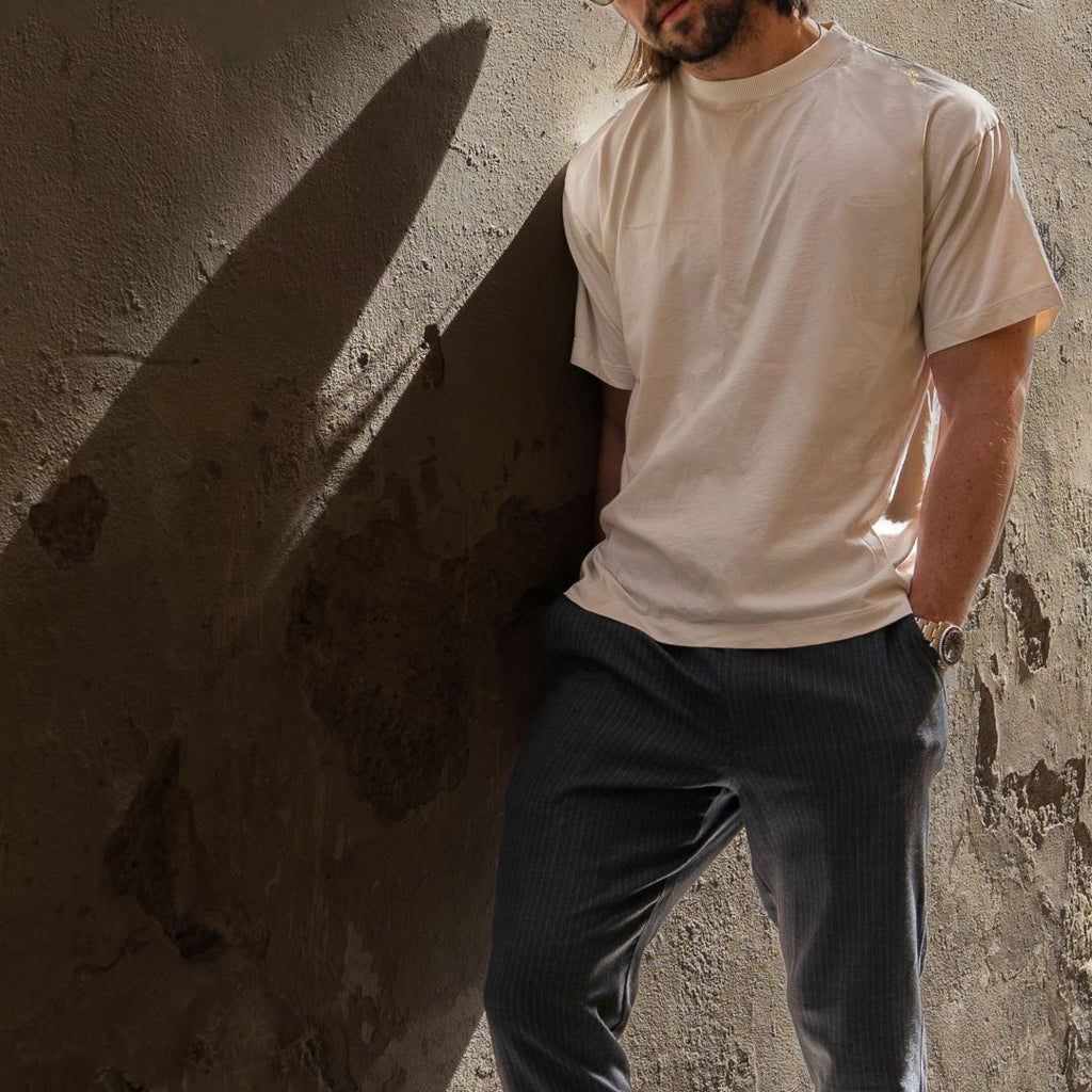 Del Toro Tonal Embroidered Tee - Vintage White