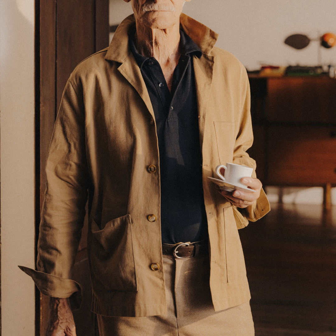 Loafer Jacket in Tobacco — styled product view