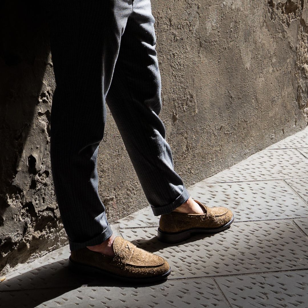 Antelope Textured Suede Lug Centesimo — Del Toro Shoes