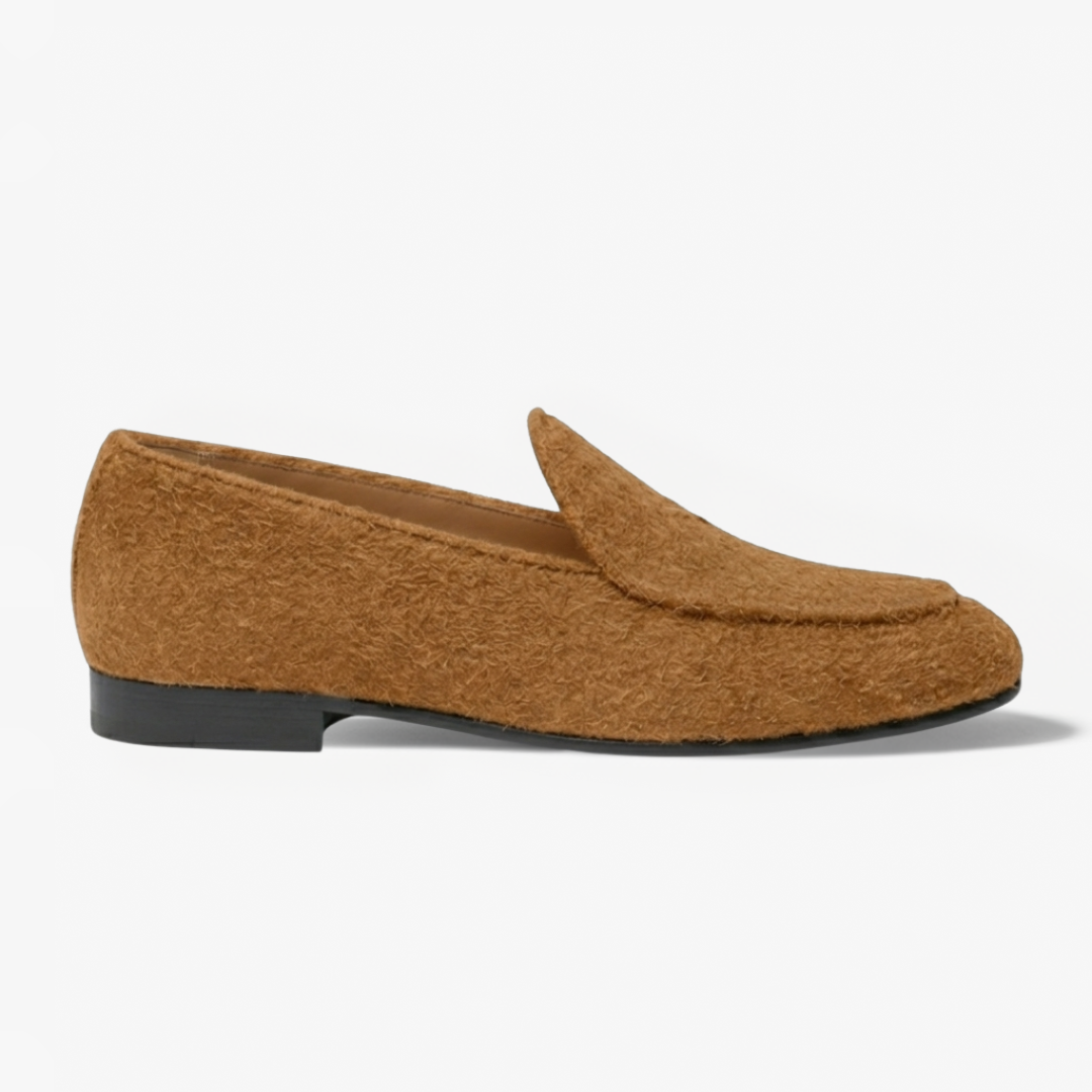Teddy Textured Suede Milano Loafer — product side view