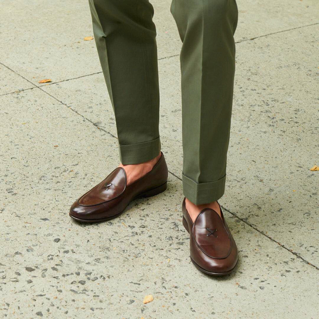 Brown Leather Milano Loafer — Del Toro Shoes