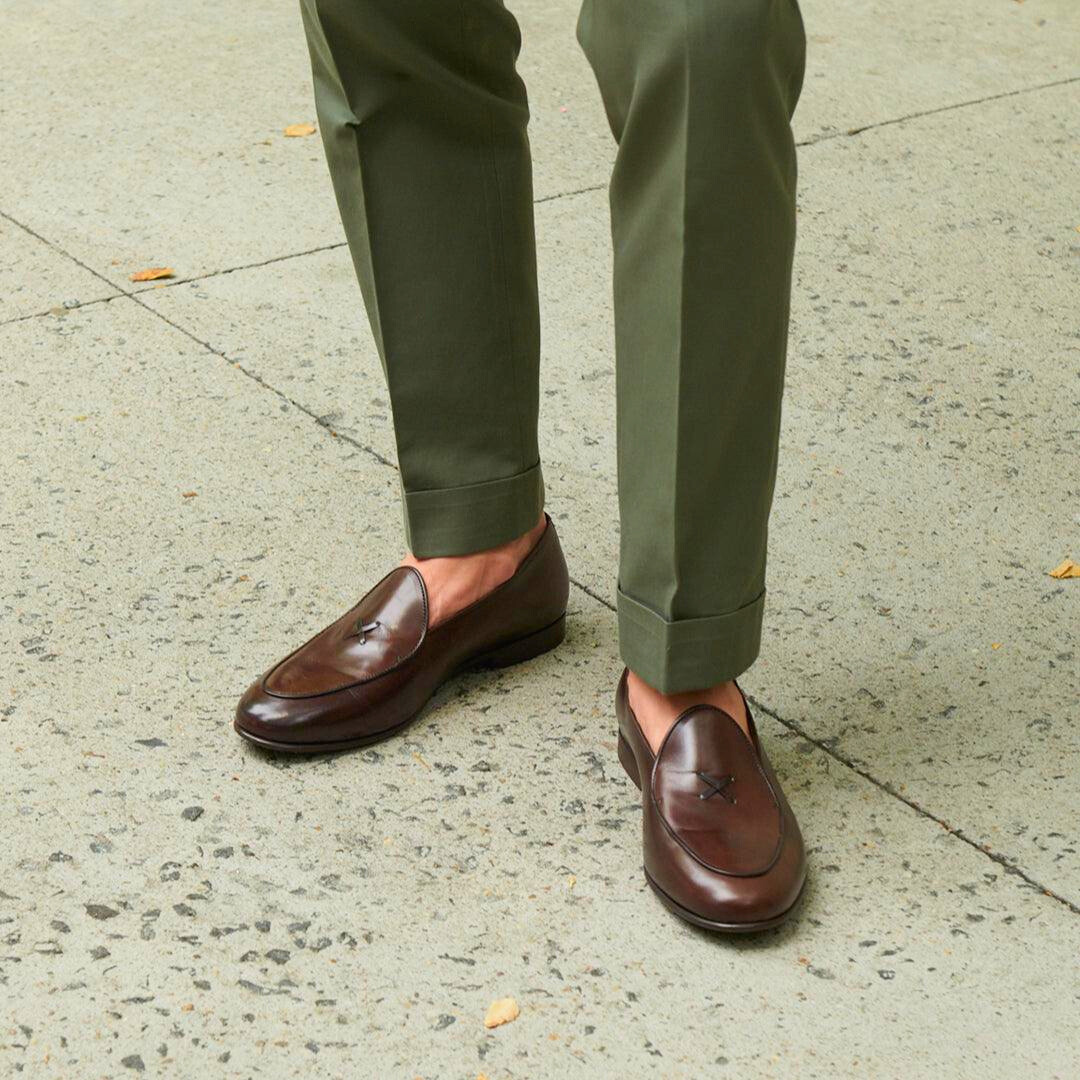 Brown Leather Milano Loafer — Del Toro Shoes