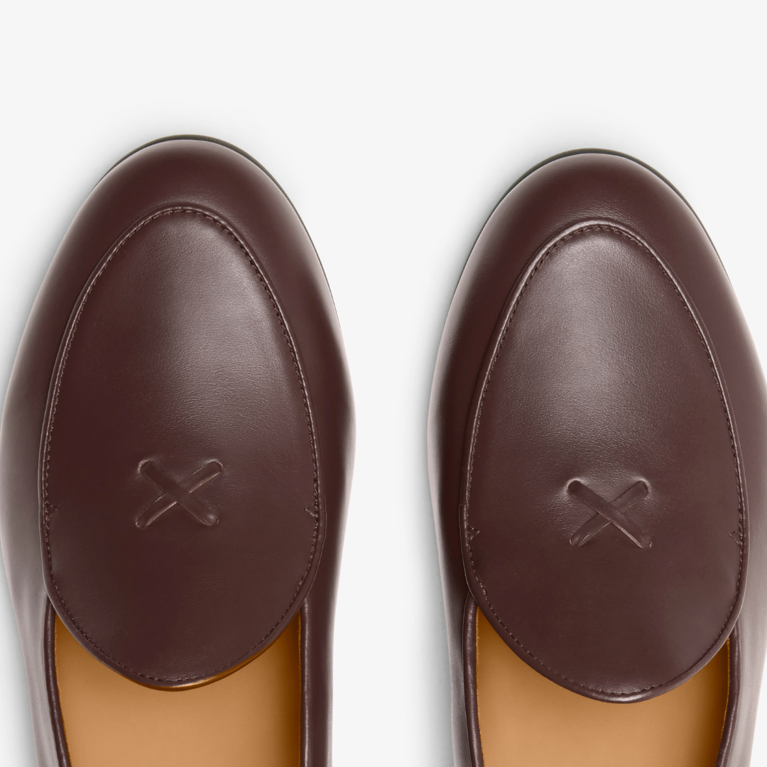 Del Toro Brown Leather Milano Loafer
