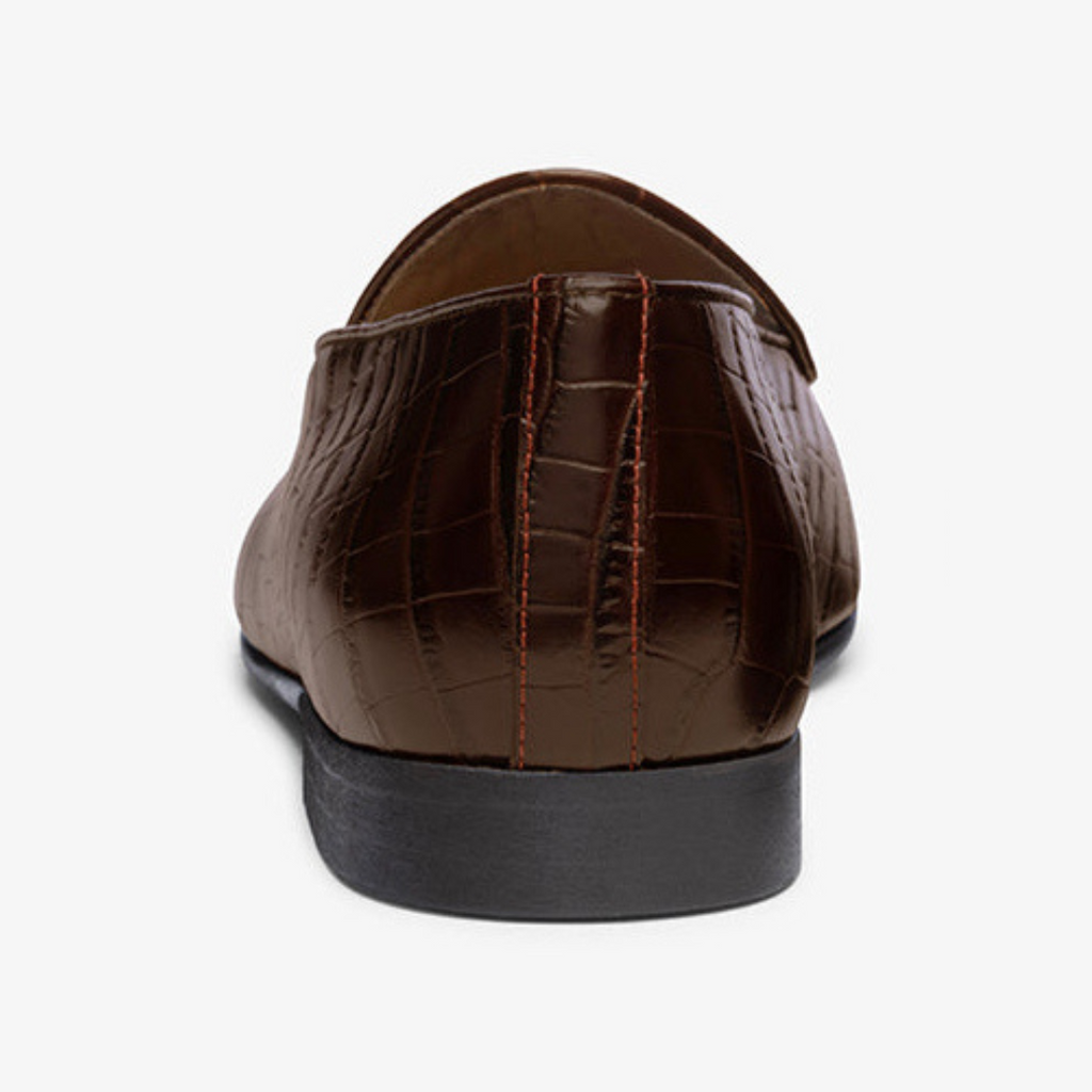 Del Toro Chocolate Full Croc Milano Loafer