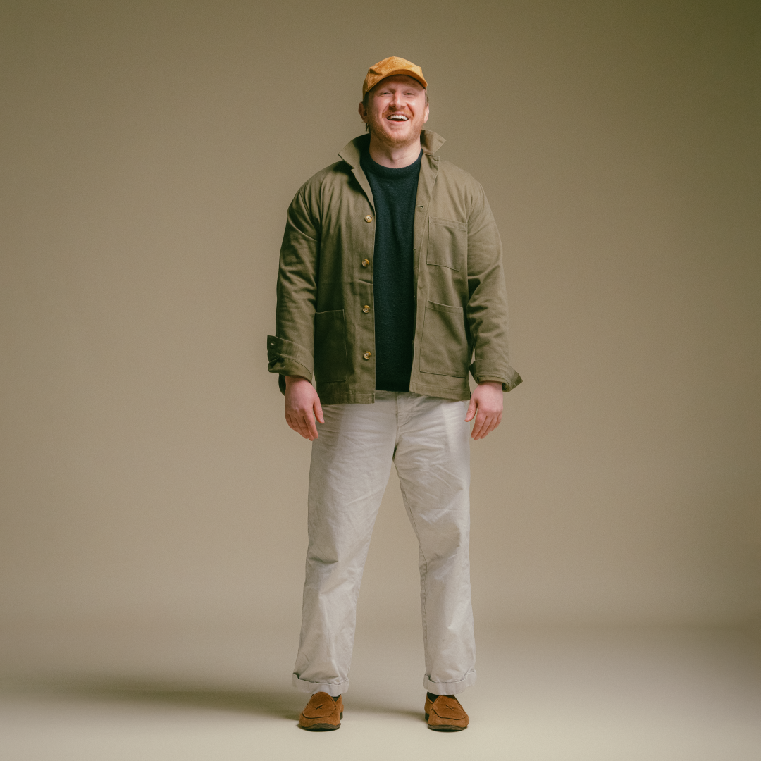 Loafer Jacket in Olive — styled product pairing