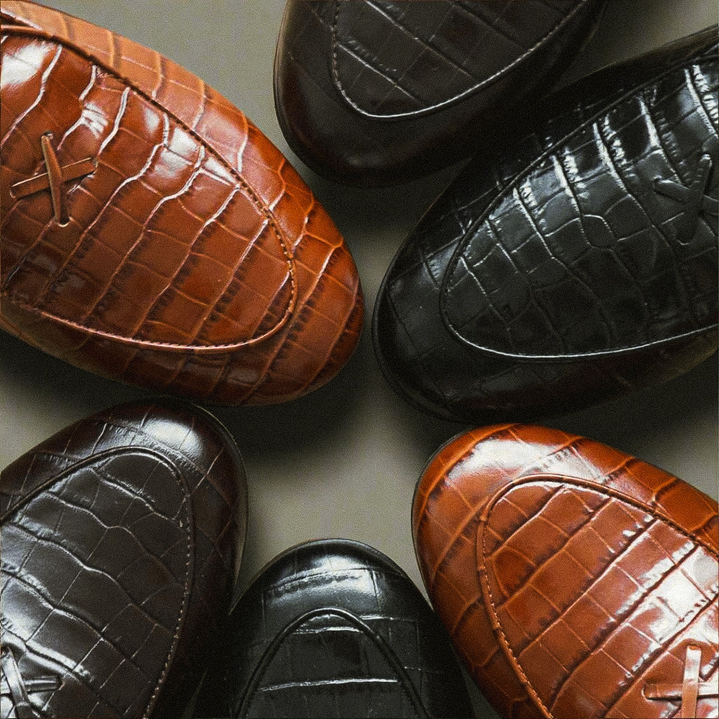 Del Toro Chocolate Full Croc Milano Loafer