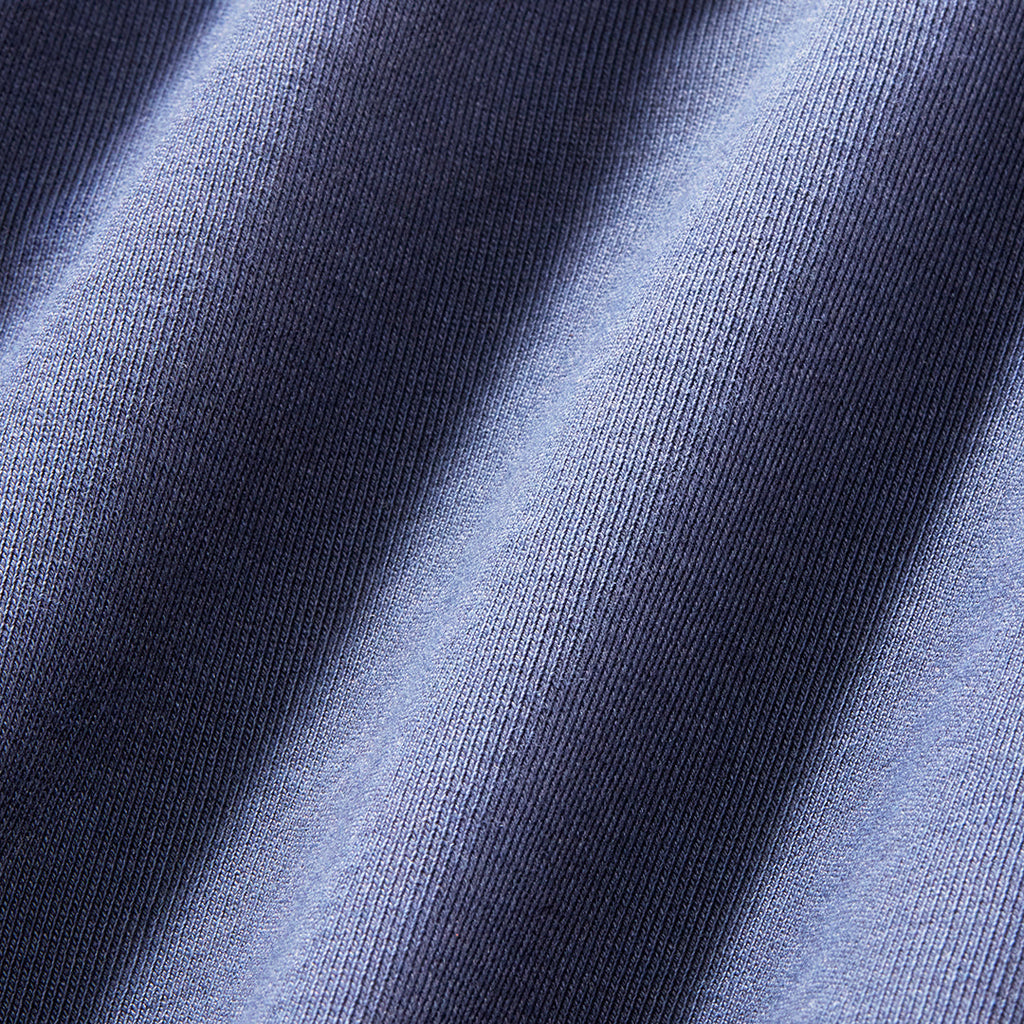 Retro Gym Crewneck Sweatshirt in Navy — fabric detail