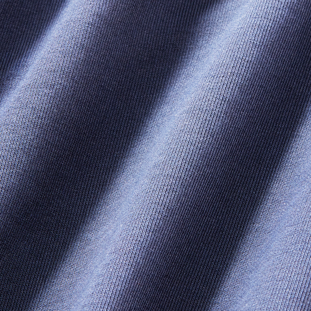 Retro Gym Sweatpants in Navy — fabric detail