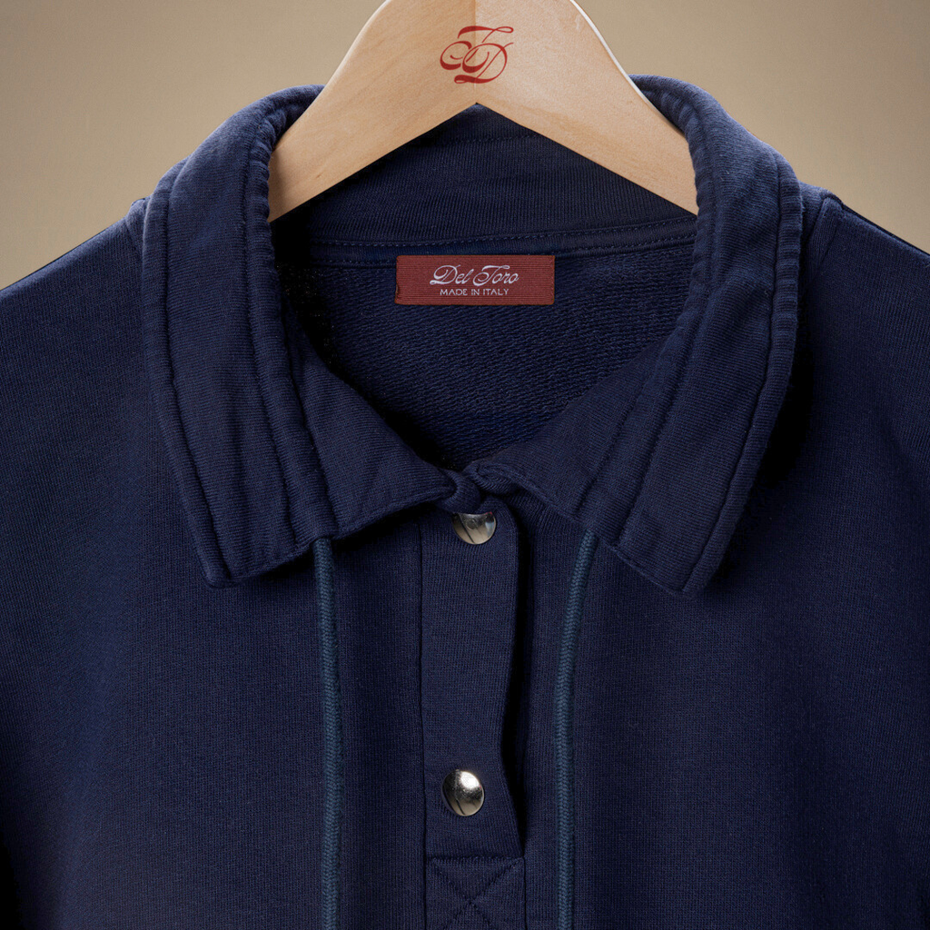 Sailor Sweatshirt in Navy — garment detail