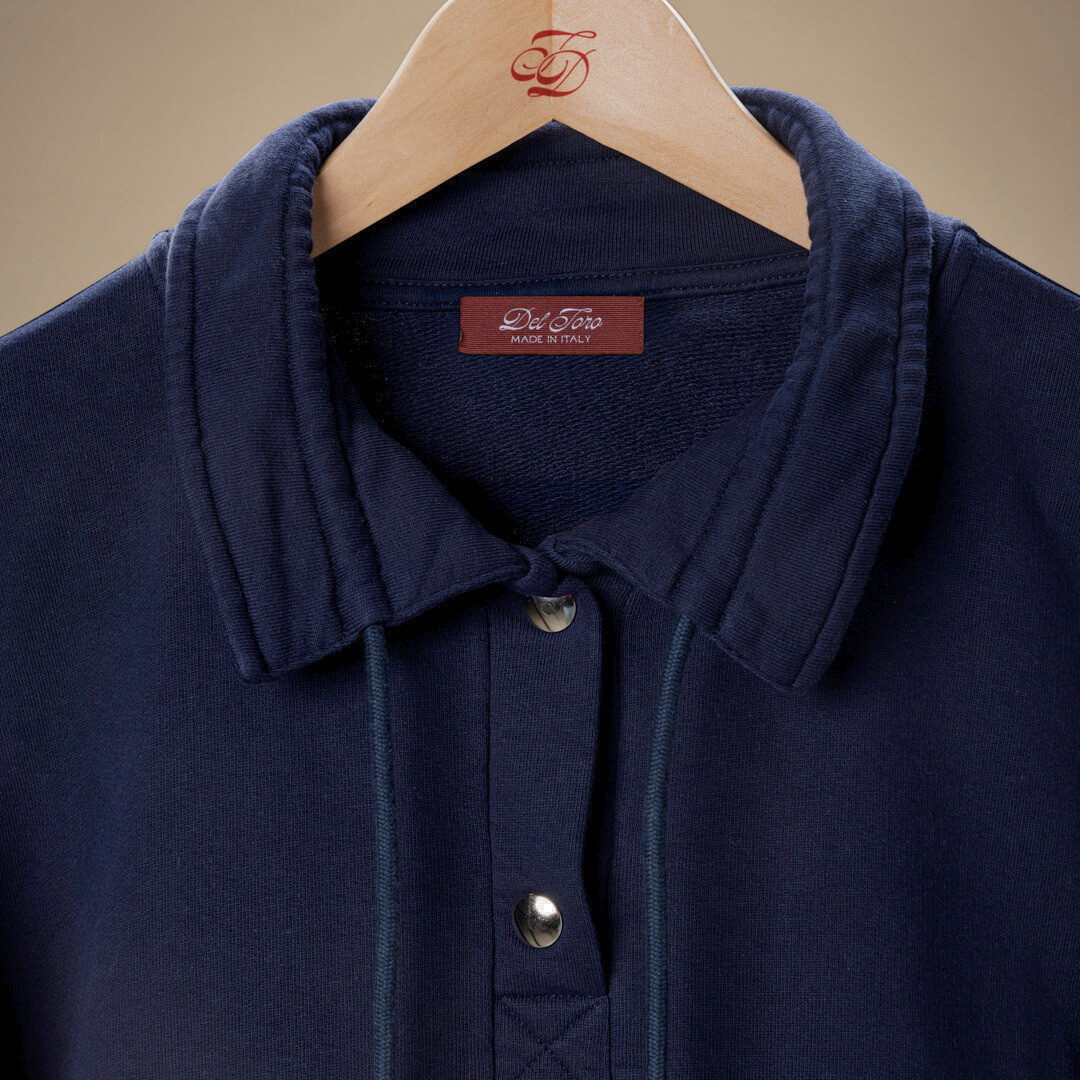 Sailor Sweatshirt in Navy — garment detail