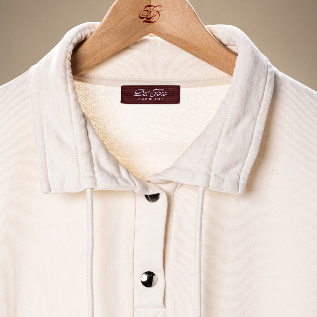 Sailor Sweatshirt in Vintage White — garment detail