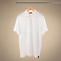 Short Sleeve Polo in Panna White — front product view