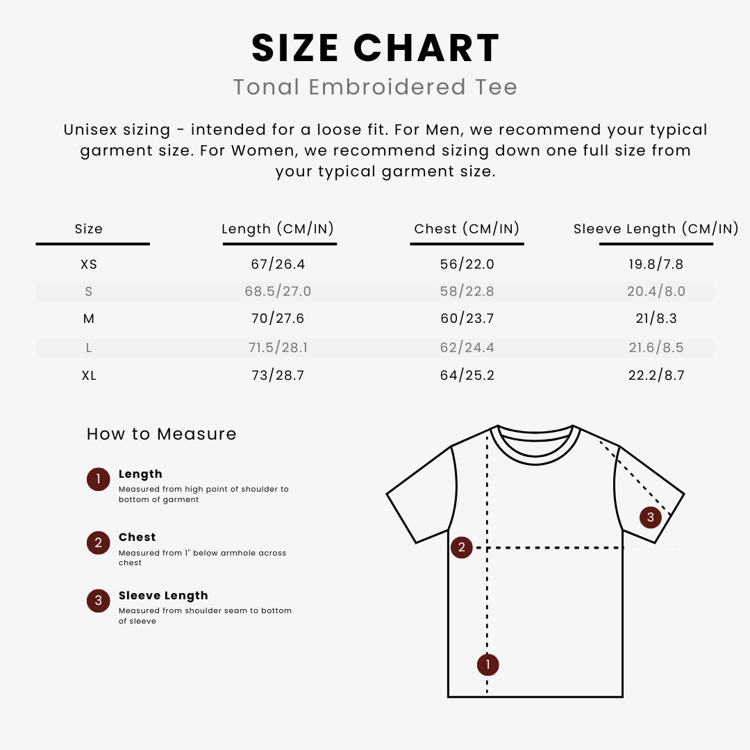 Del Toro Tonal Embroidered Tee - Vintage White
