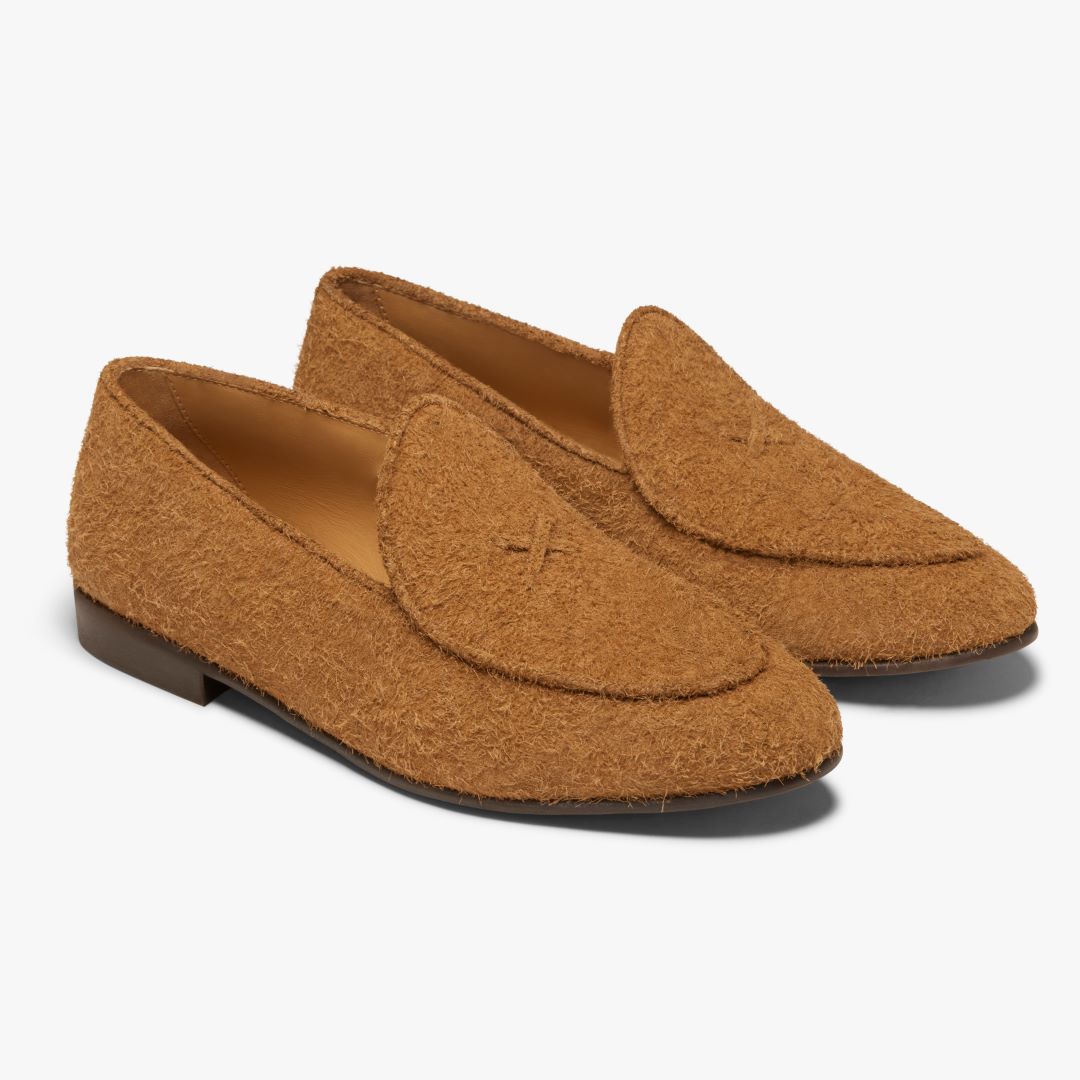 Del Toro Teddy Textured Suede Milano Loafer