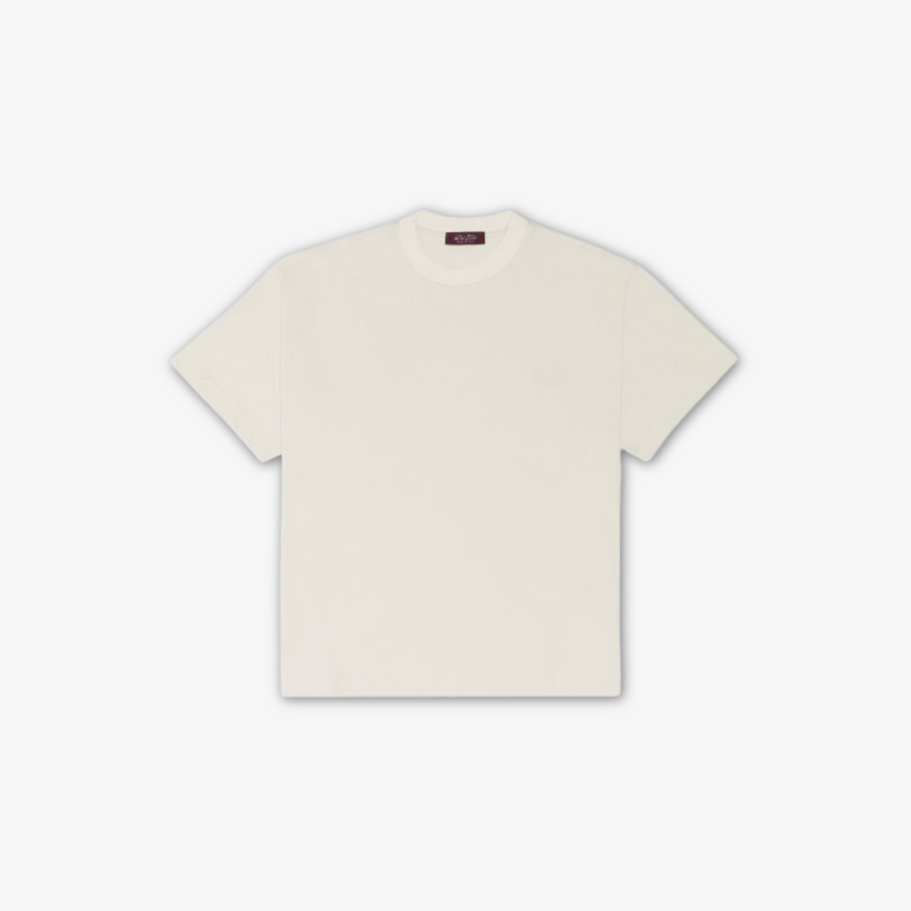 Del Toro Tonal Embroidered Tee - Vintage White
