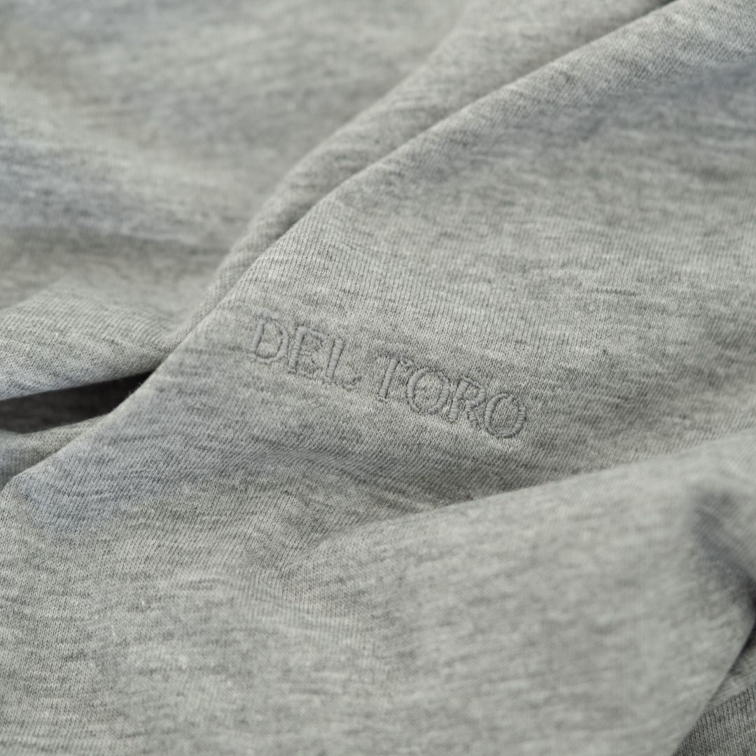 Del Toro Tonal Embroidered Tee - Heather Grey