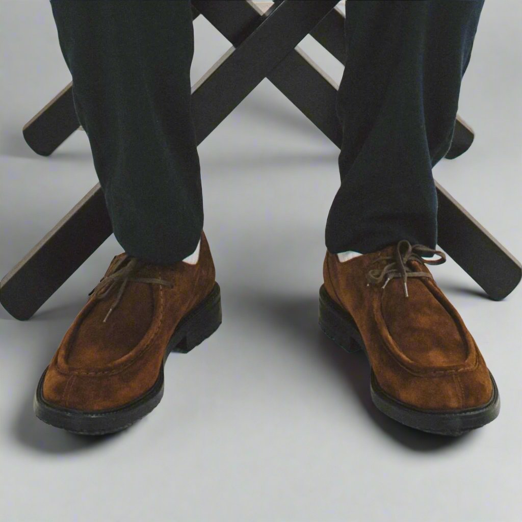 Chestnut Suede Tuscan Moc Boot — Del Toro Shoes
