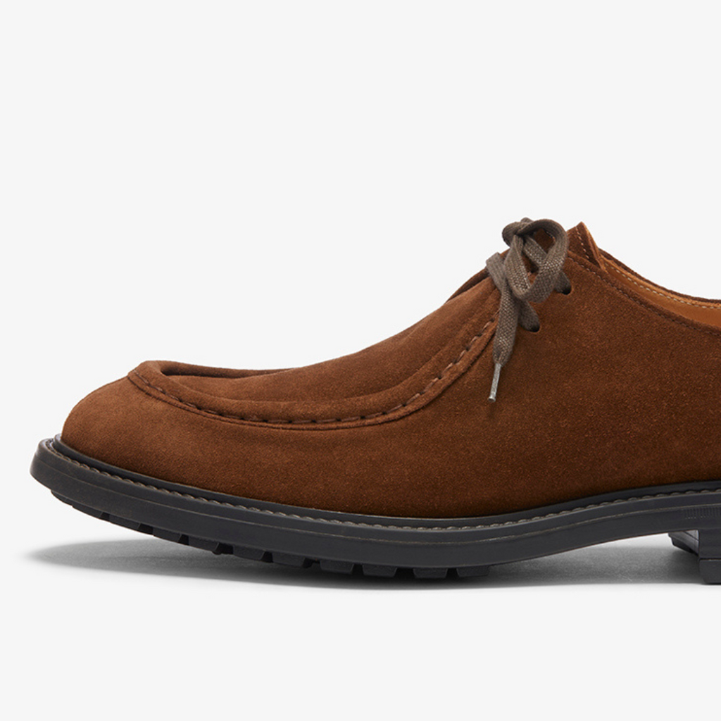 Del Toro Chestnut Suede Tuscan Moc Boot