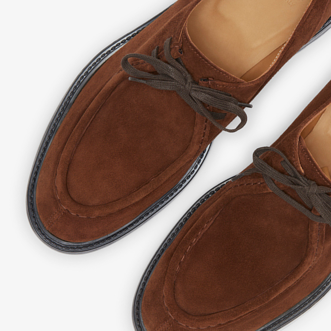Del Toro Chestnut Suede Tuscan Moc Boot