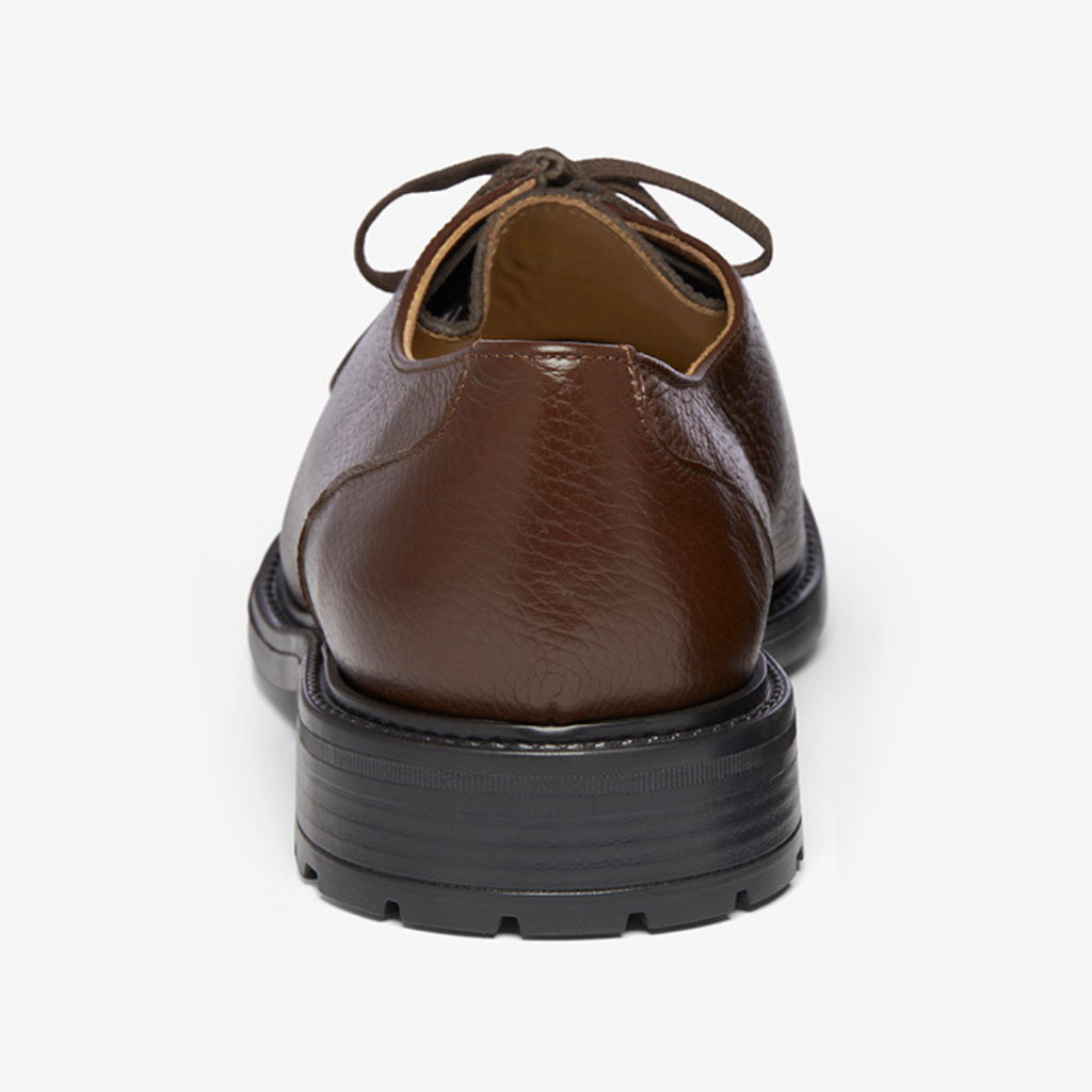 Brown Pebbled Leather Tuscan Moc Boot — Del Toro Shoes