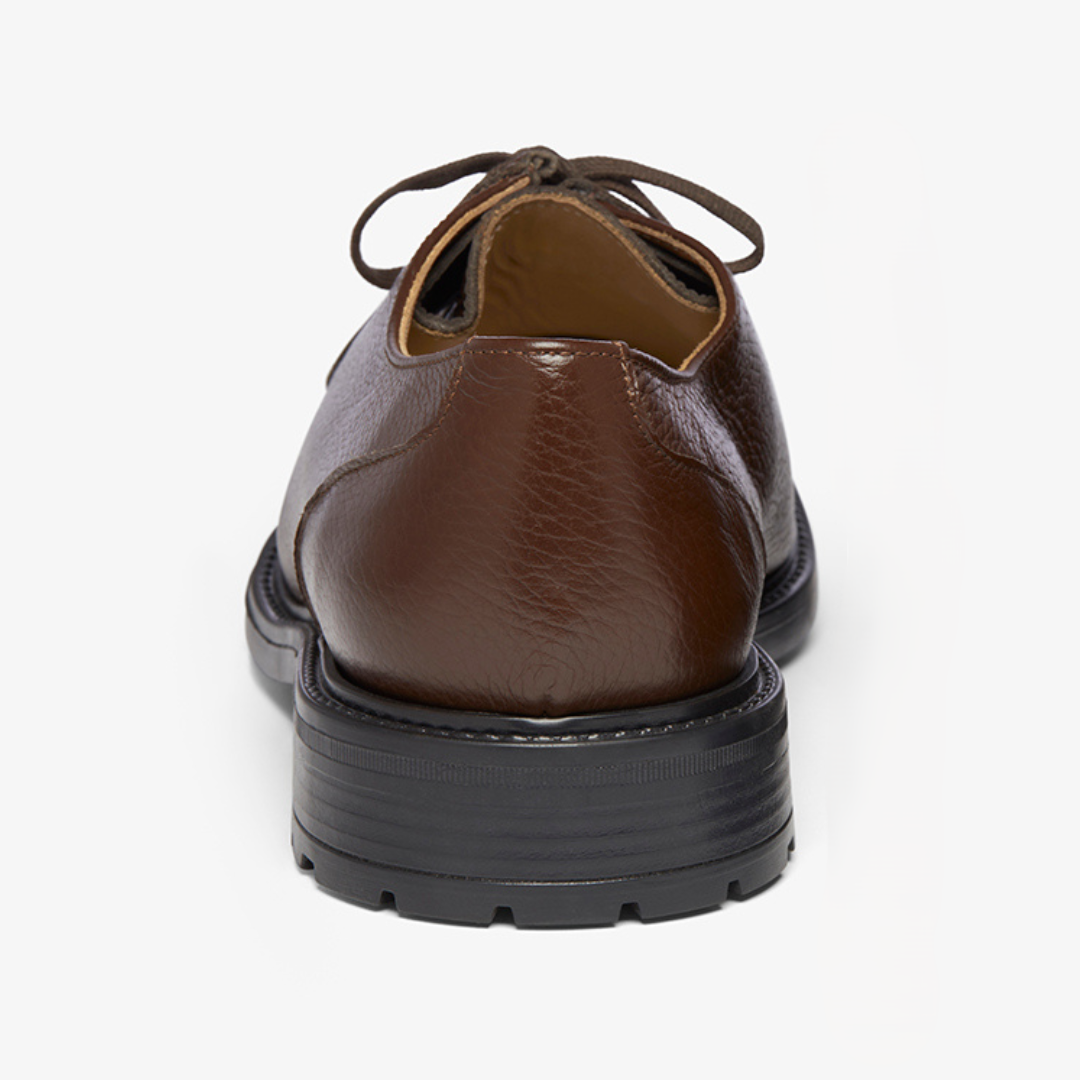 Brown Pebbled Leather Tuscan Moc Boot — Del Toro Shoes