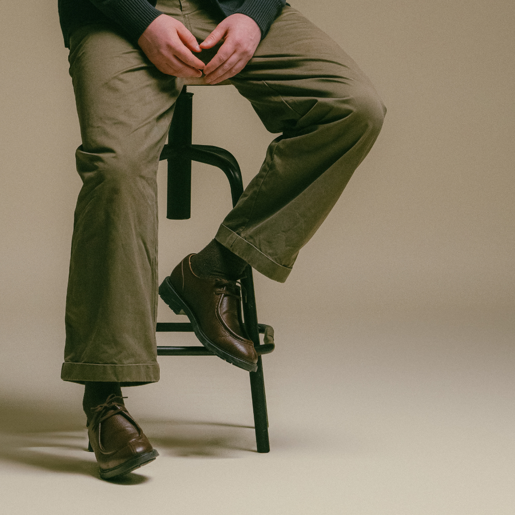 Brown Pebbled Leather Tuscan Moc Boot — Del Toro Shoes