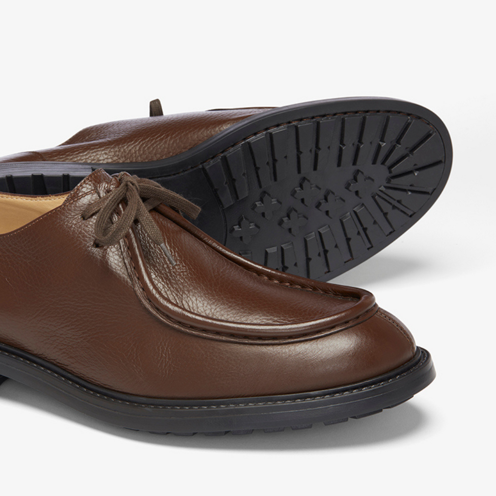 Brown Pebbled Leather Tuscan Moc Boot — Del Toro Shoes