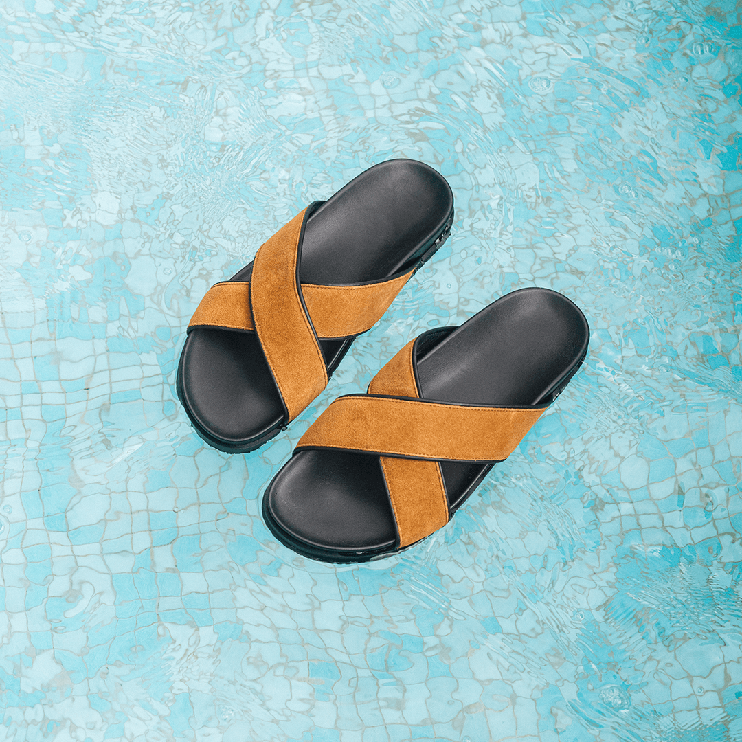 Del Toro Tan Amalfi Crossover Sandal