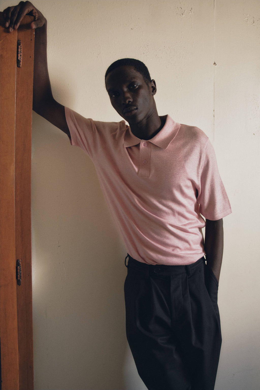 Common Market The George Top | Short Sleeve Knit Polo - Pink