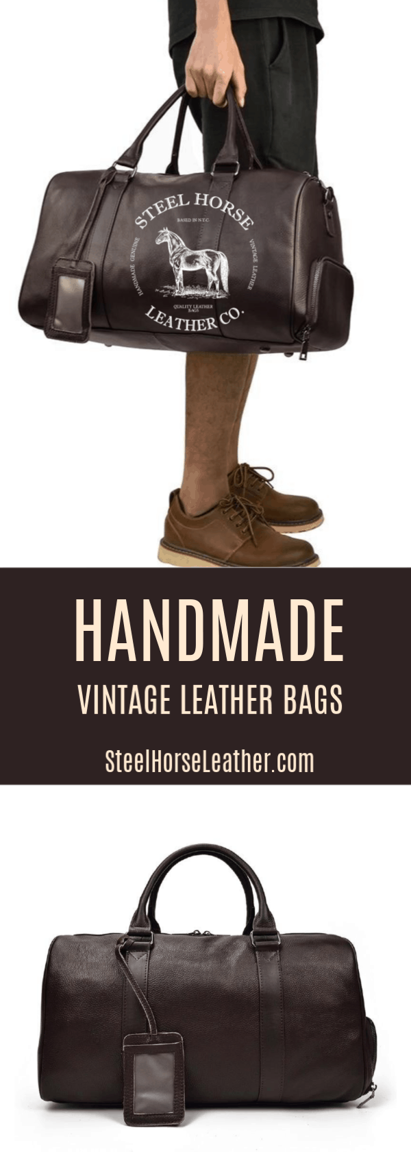 Steel Horse Leather Endre Weekender Leather Duffle — Steel Horse Leather