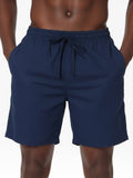 Hawk's Bay Linen Blend Short — Navy