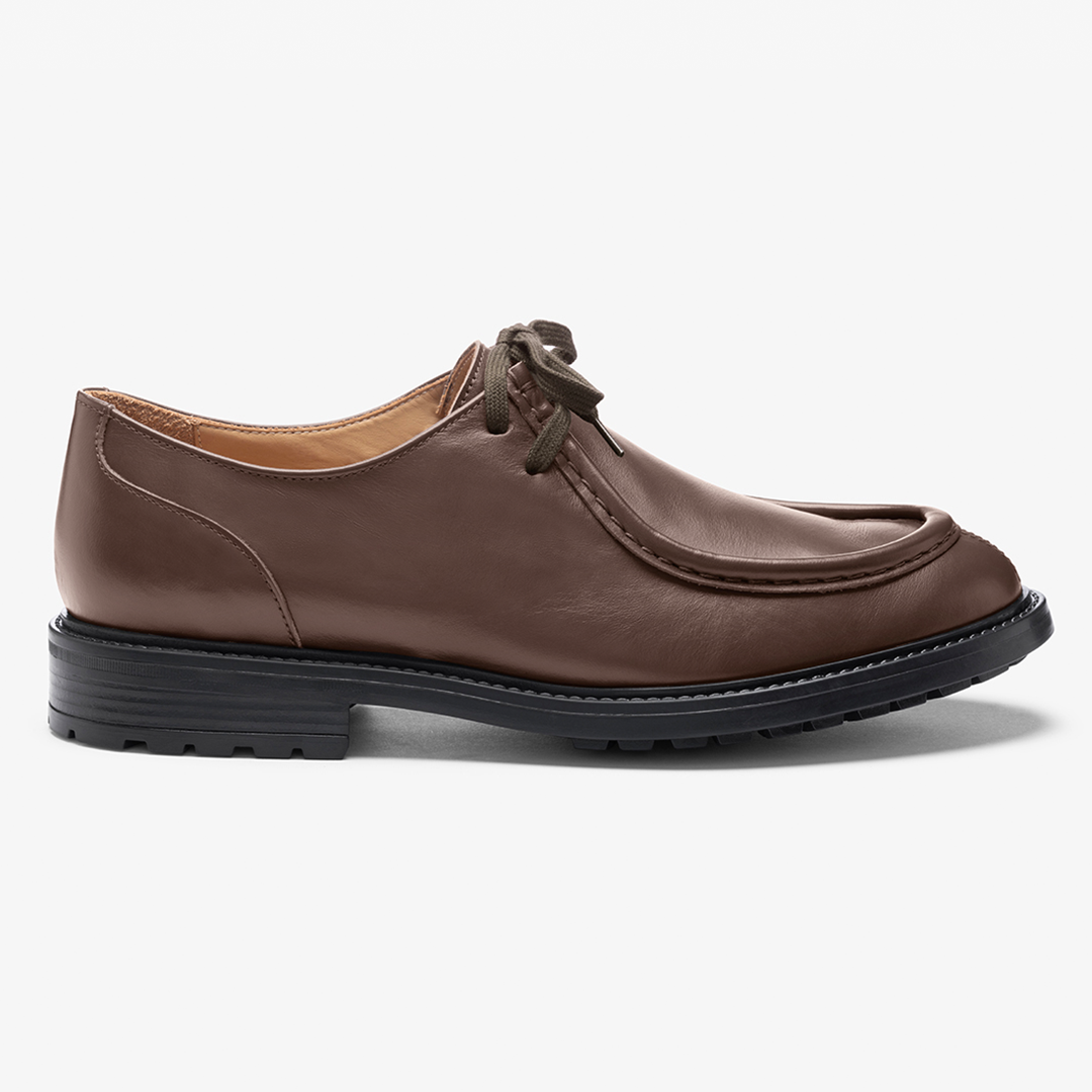 Del Toro Brown Leather Tuscan Moc Boot