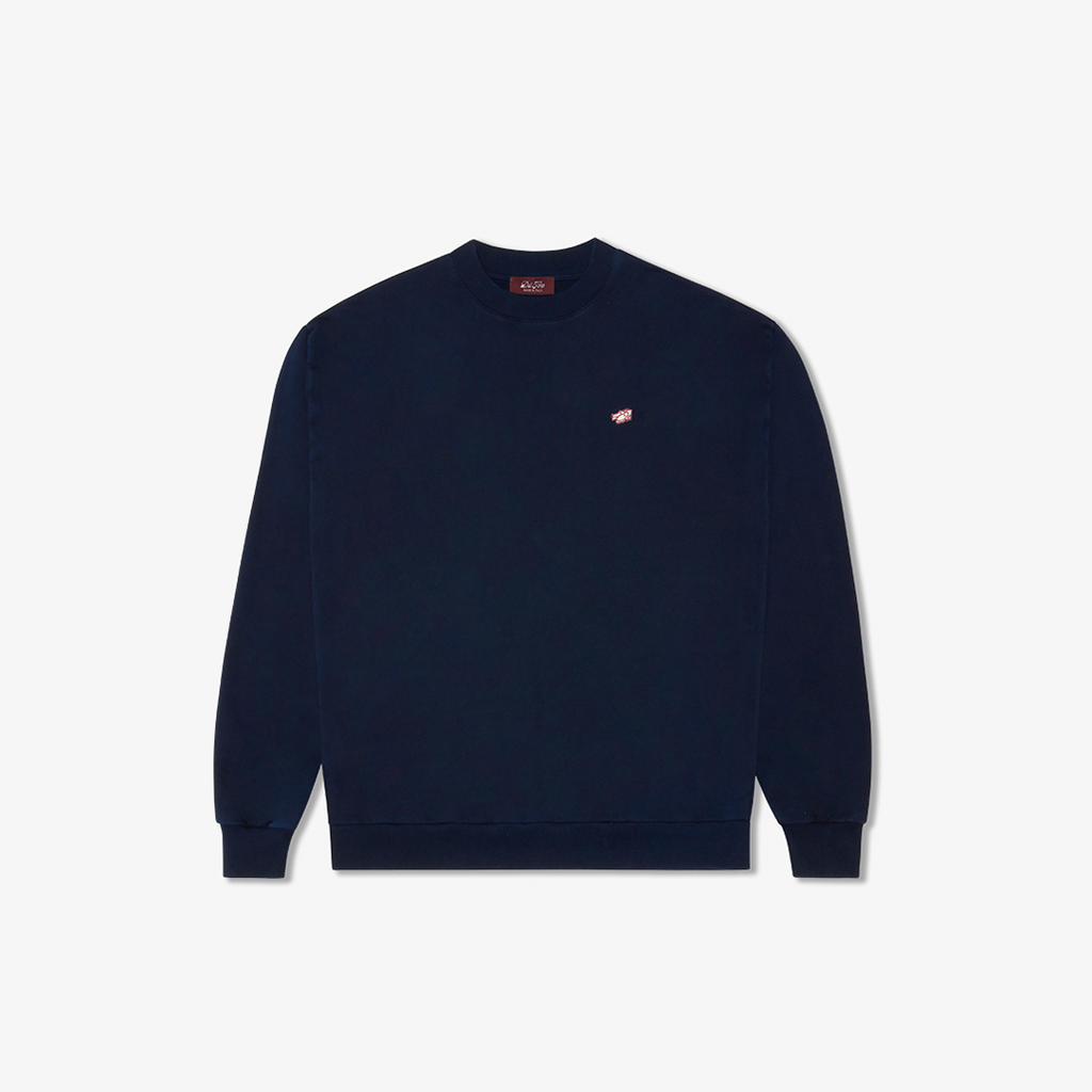 Retro Gym Crewneck Sweatshirt in Navy — front product view