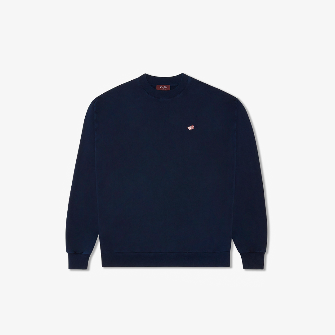 Retro Gym Crewneck Sweatshirt in Navy — front product view